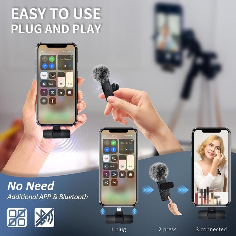 2 Pcs Wireless Microphones